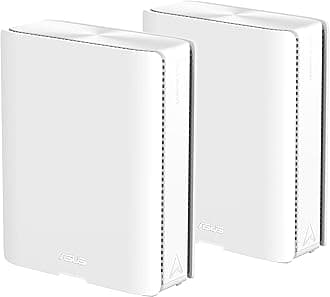 ZenWiFi BQ16 Pro Quad-Band WiFi 7 Mesh Router (2 Pack), up to 8000 sqft, 2X 10G Ports Each, Smart Home Master with Multi-SSID, VPN & Parental Controls, Subscription-Free Security, AiMesh