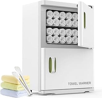 46L Hot Towel Warmer Cabinet, Towel Warmer for Spa Salon, Professional Large Capacity Towel Double Cabinet for Bathroom, Esthetician (white, 46L)