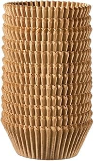 Gusto [500Pcs] Kraft Standard Cupcake Liners for Baking - Food Grade & Grease-Proof Muffin Liners, Durable Baking Cups for Muffins, Cupcakes, and More - Formerly Comfy Package