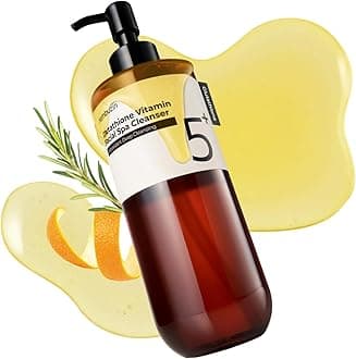 No.5 Cleansing Oil | Glutathione Vitamin Facial Spa Cleanser | Makeup Removing Facial Cleanser | Glutathione, Vitamin C, Niacinamide | Aromatherapy, Dullness, Uneven Skin Tone | 6.76 fl oz