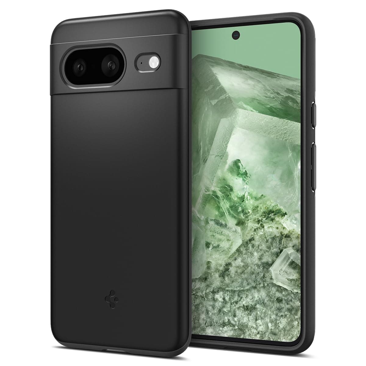 Spigen Thin Fit for Google Pixel 8 Case, Pixel 8 Back Cover (2023) - TPU+Poly Carbonate｜Black