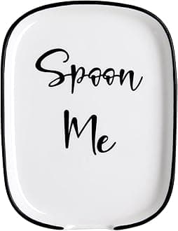 Coffee Spoon Rest for Coffee Bar, DAYYET Ceramic Small Spoon Rest for Stove Top, Spoon Holder for Kitchen Counter, Coffee Bar Accessories and Decor, Ideal Gift for Coffee Lovers