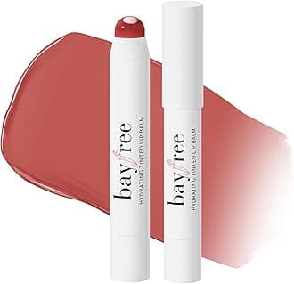 bayfree Tinted Lip Balm Plumper, Glossy, Pump Lips, Lightweight, Moisturize & Tint with Jojoba Seed Oil, Vegan Lipbalm Lip Care, Tea Camellia