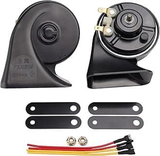 Car Horn Universal Replacement Kit for Car, Motorcycle, Truck, Boat - 12V Loud Waterproof Double Horn, Super Loud Train Electric Snail Air Horns