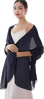 RIIQIICHY Women Shawls and Wraps for Evening Dresses Like Chiffon Silk Scarf Formal Silky Pashmina Shawls for Weddings