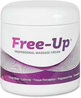 Free-Up-Professional Massage Cream, Fragrance-Free, Great Glide, Lubricity, Tissue Perception, Perfect for Physical Therapy, Massage Versatile, Non-Greasy, 16 Oz Jar
