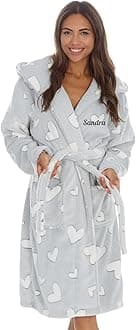 Style It UpPersonalised Womens Robe Dressing Gown - Super Soft and Warm Fleece Bathrobe - Ideal for Gifting - Available in Range of Sizes and Colours