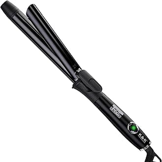 1 Inch Curling Iron with Clipped Tourmaline Ceramic Barrel Professional Hair Curler up to 450°F Dual Voltage for Traveling 60 Mins Auto Off Suit for Different Hairstyle (Black, 1 Inch)