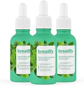 Breatify Bad Breath Eliminating Serum – Bad mouth smell removing drops – Easy to carry and handy fresh breath oil-serum, 20 mL (Pack of 3)