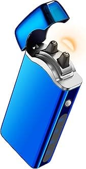 Big Arc Lighter Magical “Flame” USB Rechargeable Plasma Electric Cool Lighter (Blue)