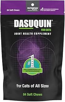 Nutramax Dasuquin Joint Health Supplement for Cats - With Glucosamine, Chondroitin, ASU, Boswellia Serrata Extract, Green Tea Extract, and Omega-3, 84 Soft Chews