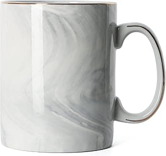 SHOWFULL Marble Coffee Mug, 22 OZ Large Coffee Mug, Smooth Ceramic Boss Tea Cup for Office and Home, Big Capacity and Handle, for Dad Men, Grey