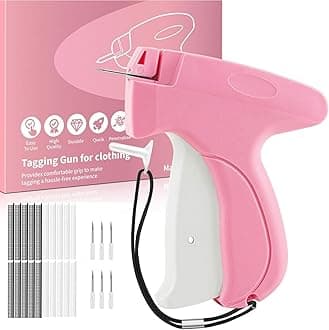Stitchy Gun for Clothes- Microstitching Lightweight and Durable Sewing Tool with Smooth Sharp Stainless Steel Needle Easy Fabric Stitching Ideal for Tailoring and Alterations (Pink)
