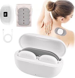 Puersit TENS EMS Wireless Muscle Stimulator 6 Modes Muscle Electrostimulator 16 Intensity for Pain Relief with 4 Electrodes