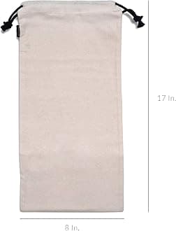 ZENPAC Shoe Dust Bags - 4 Pack Beige Duster Flannel Single Shoe Pouch with Drawstring Closure, Washable Breathable Cotton Fabric Cloth for Travel, Home, Luggage, Handbags, Storage, Accessories - 8x17