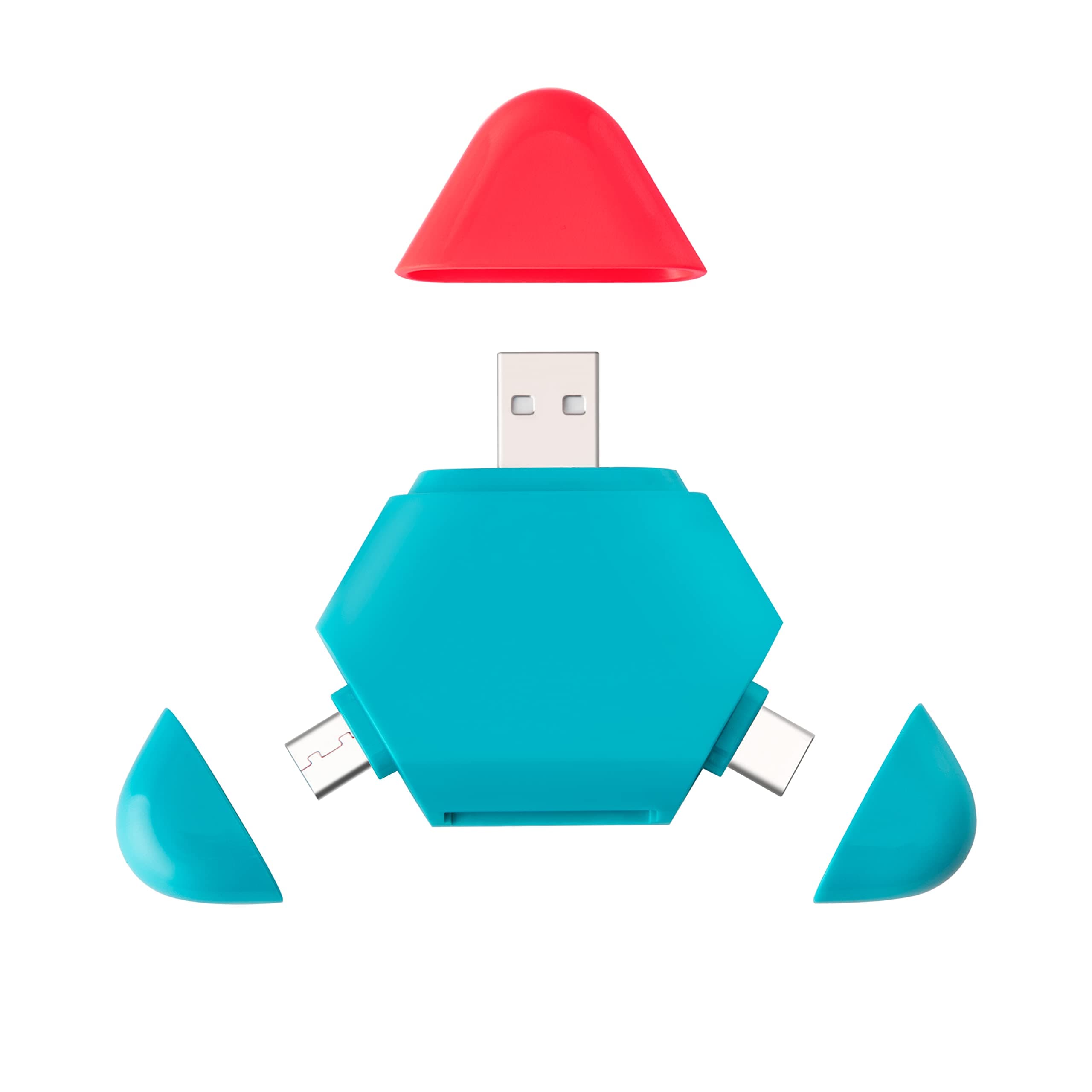 Shenzhi Tech SD Card Reader SD Micro SD MMC TF Card Portable OTG Memory Card Adapter Compatible Windows Mac Linux Chrome PC for Type C Mirco USB Smartphones Camera Tablet Laptop