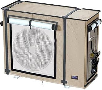 NGB Mini Split Cover for Air Conditioner Outdoor Unit,38.2 "L x17 W x32.7 H for Ductless Air Conditioning Protected Operation Universal for Mini Split Condenser HVAC Units All Seasons.