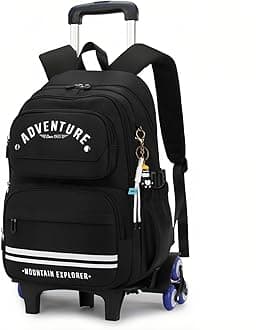 Rolling Backpack for Girls Roller Backpack with Wheels Kids Trolley School Bag Wheeled Bag