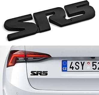 3D SR5 Metal Emblem, Tailgate Emblems, Car Side Fender Rear Tailgate Decal, Universal Car Decor Accessories Fender Trunk Decorative Badge Stickers for Vehicle Exterior (SR5 Black, 1PCS)