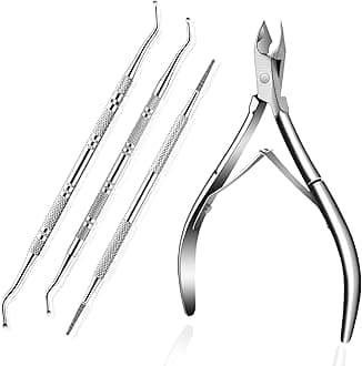 Ingrown Toenail Tool Kit, Ingrown Toenail Removal Kit: Ingrown Toenail Clippers, Ingrown Toenail File and Lifters, Under Nail Cleaner - Professional Pedicure Tools Set for Effective Treatment