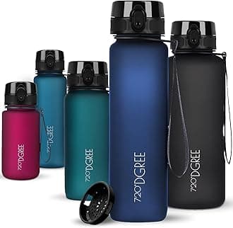 720°DGREE UberBottle 1.5 L + Fruit Sieve Soft Touch BPA-Free Leak-Proof Water Bottle XL Water Bottle Ideal for Sports, Gym, Hiking, Camping, University, Yoga, Work