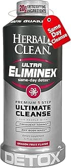 Same Day Ultra Eliminex Detox Cleanse Drink* (32 fl oz) - Dragon Fruit Flavor Full Body Cleanse Detox Drink with Milk Thistle Seed* for high Toxin*, Vitamin B12 for Men & Women