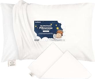 KeaBabies Toddler Pillowcase for 13X18 Pillow - Organic Toddler Pillow Case for Boy, Kids - 100% Natural Cotton Pillowcase for Miniature Sleepy Pillows - Pillow Sold Separately (Soft White)