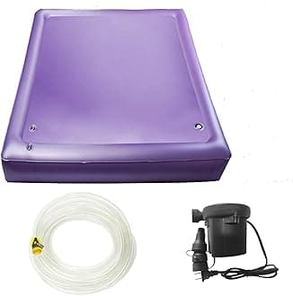 N\A Square Waterbed Mattress - Water and Air Dual Purpose Waterbed Insert Mattress High Capacity Water Bed Full Size (Full，54×75x7.9inch, Free Flow Full Wave)