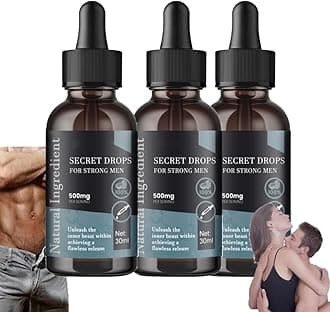 Secret Drops for Strong Men,Secret Happy Drops,Enhancing Sensitivity and Pleasure,Men's Long Lasting Delay Stronger Spray,Improve The Quality of Love (3PCS )