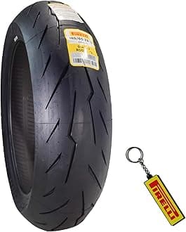 Pirelli Diablo Rosso IV 180/60-17 75W Rear Motorcycle Tire - High Performance, Durable, & Reliable Tire for Super Sport Bikes w/Keychain