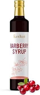 Kashan Barberry Syrup, Flavour Frappes, Add to Cocktails, Smoothies, Milkshakes and Coffee, Food Grade Baking, Food Flavoring, Beneficial For Health 16.9 Fl Oz (500ml)