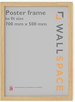 Large Oak Wooden Poster Frame - 50x70cm / 500x700mm