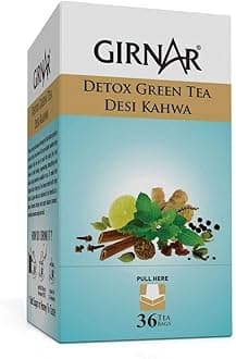 Girnar Detox Desi Kahwa Assam Tea Bags - Set Of 36 (Pack Of 3) - 500 Gm