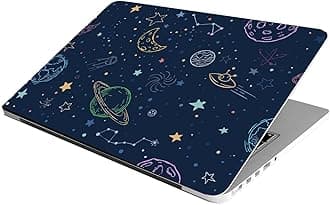 Laptop Skin Stickers HD Quality Sticker for Laptops Upto 15.6" (Dustproof|Waterproof|Scratchproof|Reusable) - Space BL Ron