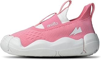 ARETTO Leaps, Kids Everyday Wear Shoes | School Shoes | Party Shoes | Age 1 to 10 Years | Non-Marking Soles | Wide Toe Box | Comfortable Shoes, Candy Floss, 13 Kids UK