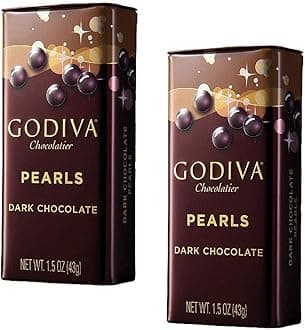 Godivas Dark Chocolate Pearls, 1.5 oz (43g), Set of 2