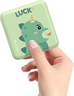 Yoobao Portable Charger 10000mAh, Cute Power Bank USB-C for Girls Travel, 2 Outputs & 2 Inputs (5V/2.1A), Mini Phone Battery Pack for iPhone 14/13/12/11/X, Android, iPad, Samsung, Google (Dinosaur)