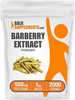 BulkSupplements.com Barberry Extract Powder - Berberine Supplement, from Barberry Root & Bark - Soy Free - 500mg per Serving, 2000 Servings (1 Kilogram - 2.2 lbs)