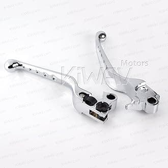 KiWAV Edge Cut Ergonomic Hand Control Levers Chrome Compatible for Harley 96-07 Dyna Sportster Touring