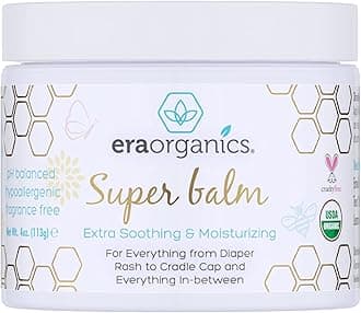 Era Organics Healing Ointment for Babies - USDA Certified Organic Natural Moisturizer Gentle on Sensitive Skin Prone To Baby Eczema, Cradle Cap (Infant Seborrheic Dermatitis), Rashes, Hives 4oz