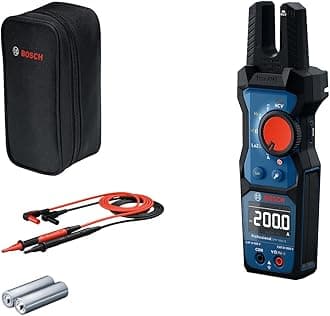 Bosch Professional Electrometer GFM 1000-15 (True RMS, Inverted LCD, Measures up to 200A AC, Contactless Voltage Detector, Compatible with MH 1 Magnetic Mount, 2 x 1.5V LR06 (AA))