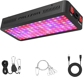 1200W LED Plant Grow Light - 2x2ft & 3x3ft Full Spectrum Daisy Chain Plant Light with Double Switch for Indoor Veg & Flower