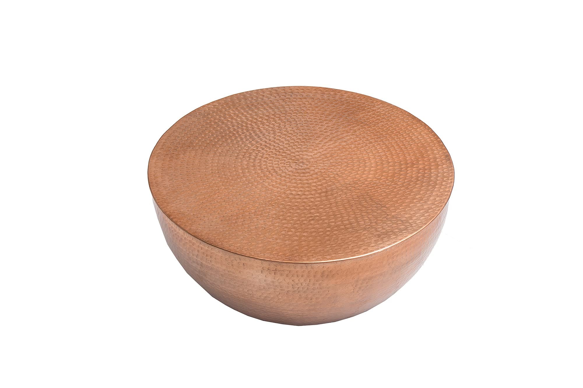 DuNord Design Coffee Table/Side Table Scale 70 cm copper hammer Design Aluminium Round Table