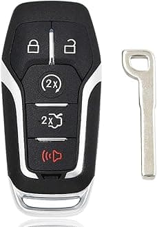 Keyless Entry Remote Smart Key Fob Shell Case Button Pad Cover for Ford Fusion Mustang Explorer Lincoln MKZ MKC 2013-2017