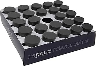 - Repour Wine Saver and Stopper - Removes Oxygen, Preserving and Keeping Wine As Fresh As The Day The Bottle Was Opened - 24-Pack - Black
