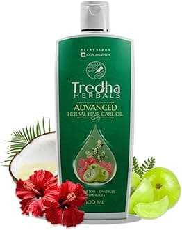 Tredha Advanced Herbal Hair Care Oil 100ml | Hair Growth & Anti Hair Fall Oil for Men & Women | Anti-Dandruff Formula for Dry & Frizzy Hair | Helps Delay Premature Greying