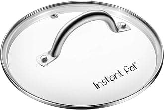 Tempered Glass Lid, 10.2-In, 8-Qt, Cooking Pot Lid, Stainless Steel Handle and Rim, Clear