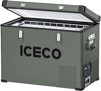 VL45 Portable Refrigerator with SECOP Compressor, 45 Liters Platinum Compact Refrigerator, DC 12/24V, AC 110-240V, 0℉ to 50℉, Home & Car Use (with Insulated Cover)