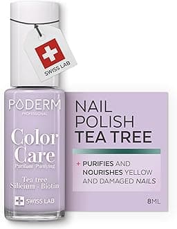 Swiss-Made Antifungal Nail Polish – Lilac | Breathable Treatment with Tea Tree, Silicon & Biotin | Strengthens, Repairs & Conceals Yellow, Brittle & Damaged Nails | Podiatrist-Developed