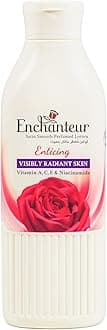 Enchanteur Satin Smooth Perfumed Lotion - Enticing, New Look & Improved Formula, Enriched with Vitamin A, C, E, Niacinamide, Aloe Vera & Olive Butter, For Smooth & Radiant Skin, All Skin Types, 250ml